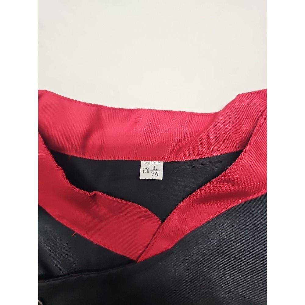 Unisex Chef Coat Cook Black Jacket Restaurant Kitchen Workwear Uniform‎ Shirt L - Picture 9 of 16